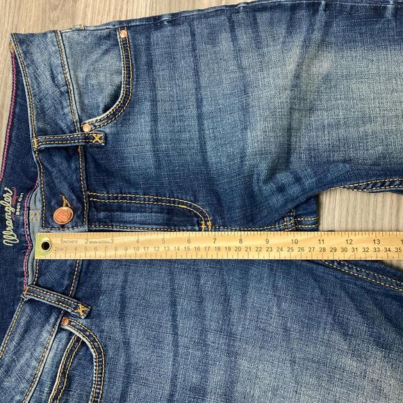 Vintage Y2K Western Style Wrangler Low Rise Bootcut Blue Jeans Size 11x32 - Picture 5 of 8